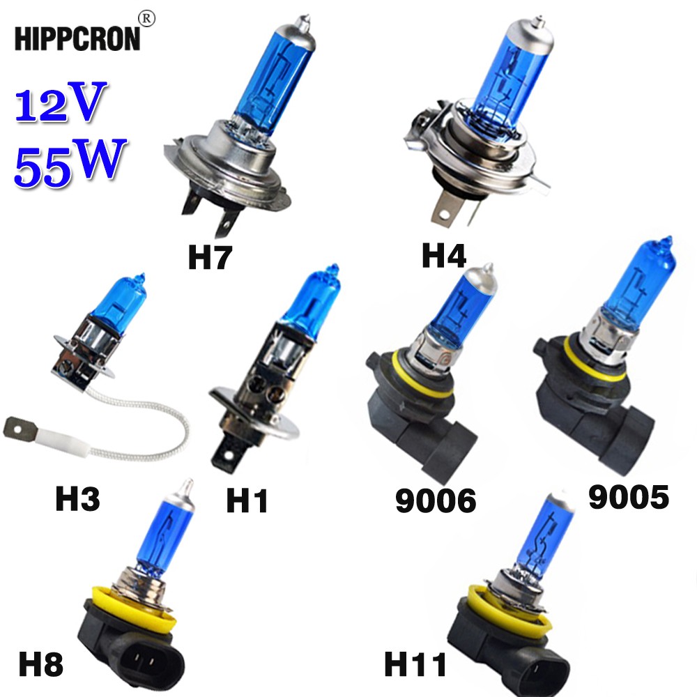 Super White Halogen Car Bulb H1 / H3 / H4 / H7 / H8 / H11 / 9005/9006 ...