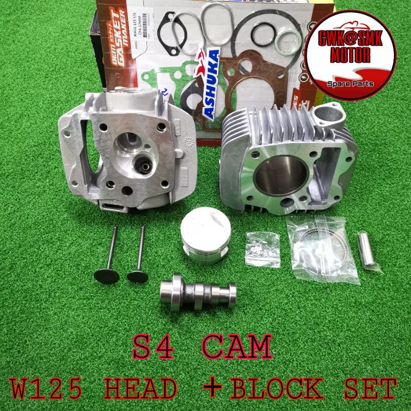 WAVE125 RACING HEAD BLOCK SET WITH CAM（24/28＋S4＋57MM）（26/30＋S4＋60/62 ...