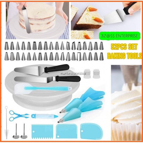 52PCS SET CAKE BAKING KITCHEN TOOLS Peralatan Membuat Kek Kuih Biskut