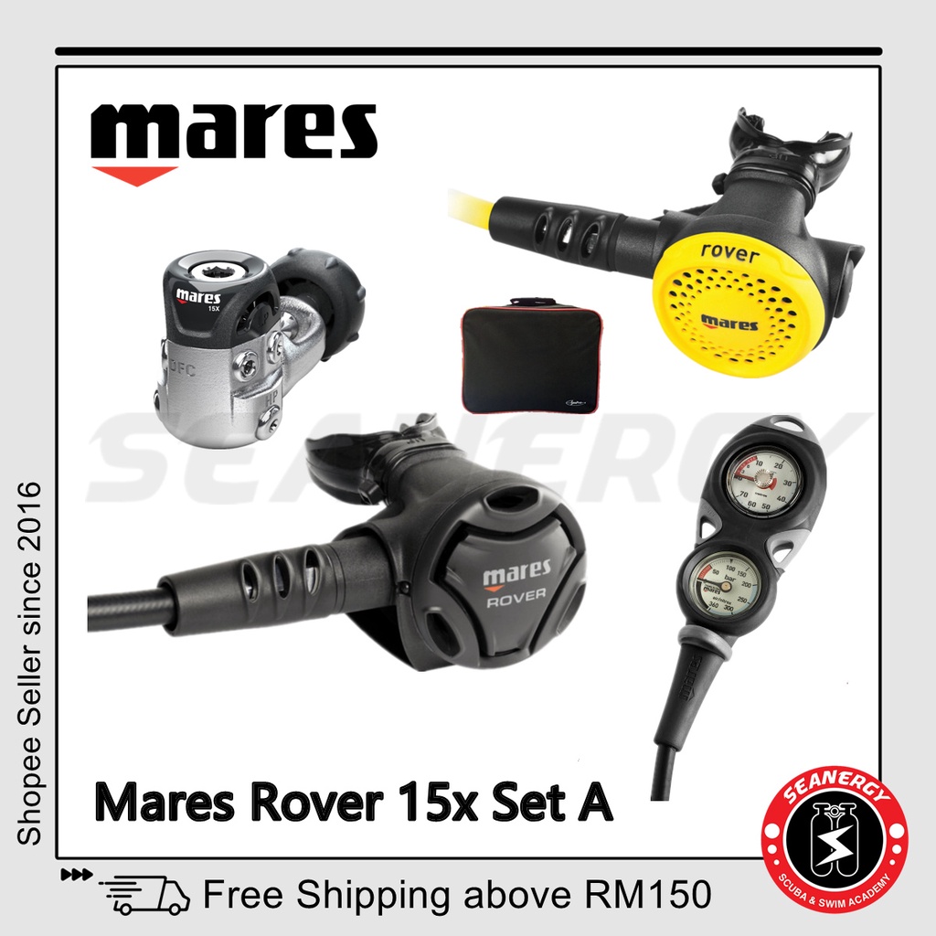 Mares Rover 15x Balanced Regulator Set for Scuba Diving First Stage Second  Stage SPG Gauge Octopus Shopee Malaysia