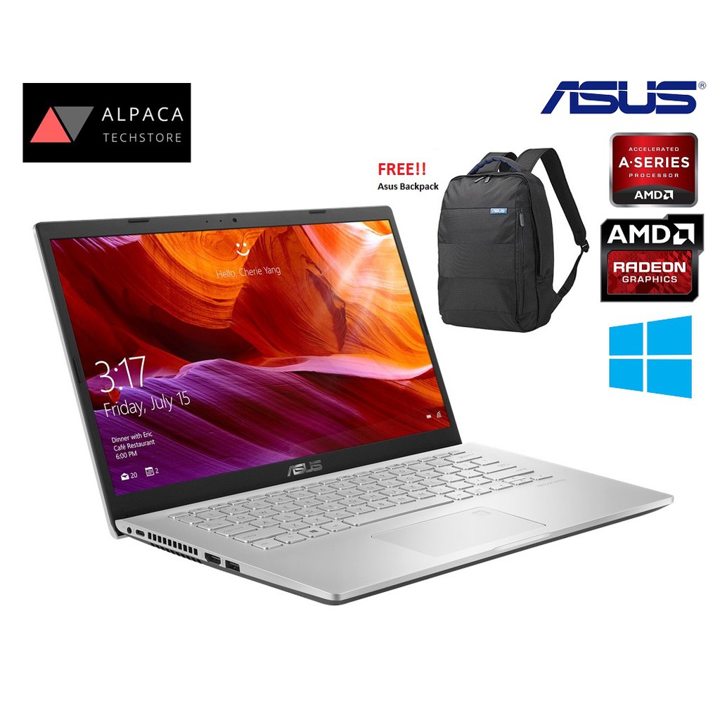 Asus M409b Abv086t 022t Amd A6 14 Ssd Notebook Silver Grey Shopee Malaysia