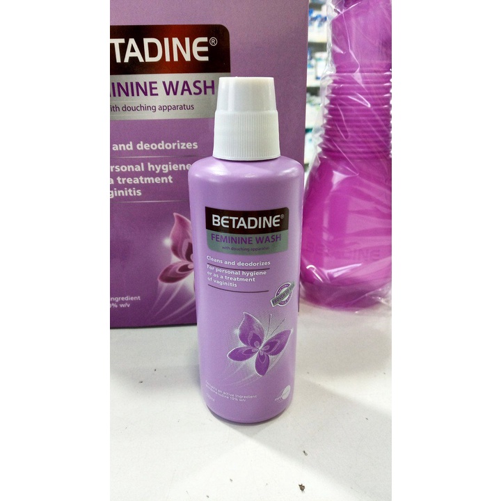 EXP 5/25 120ML + PUMP BOTTLE BETADINE DOUCHE FEMININE WASH DOUCHING