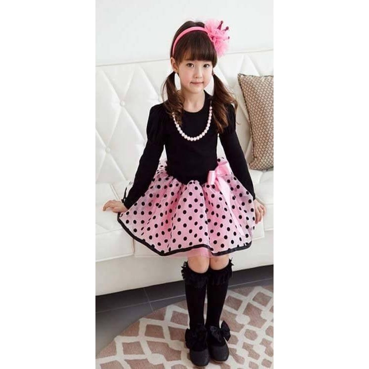 Becky Polka Dot Dress - Black main image 0
