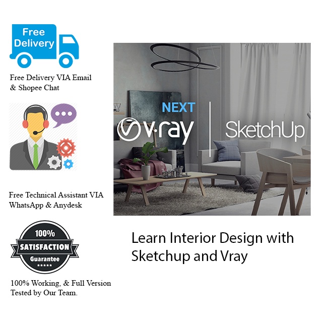 Learn Interior Design with Sketchup and Vray Video Learning | Shopee ...