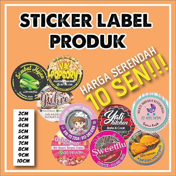 Sticker Label Produk Murah Printing Only Shopee Malaysia