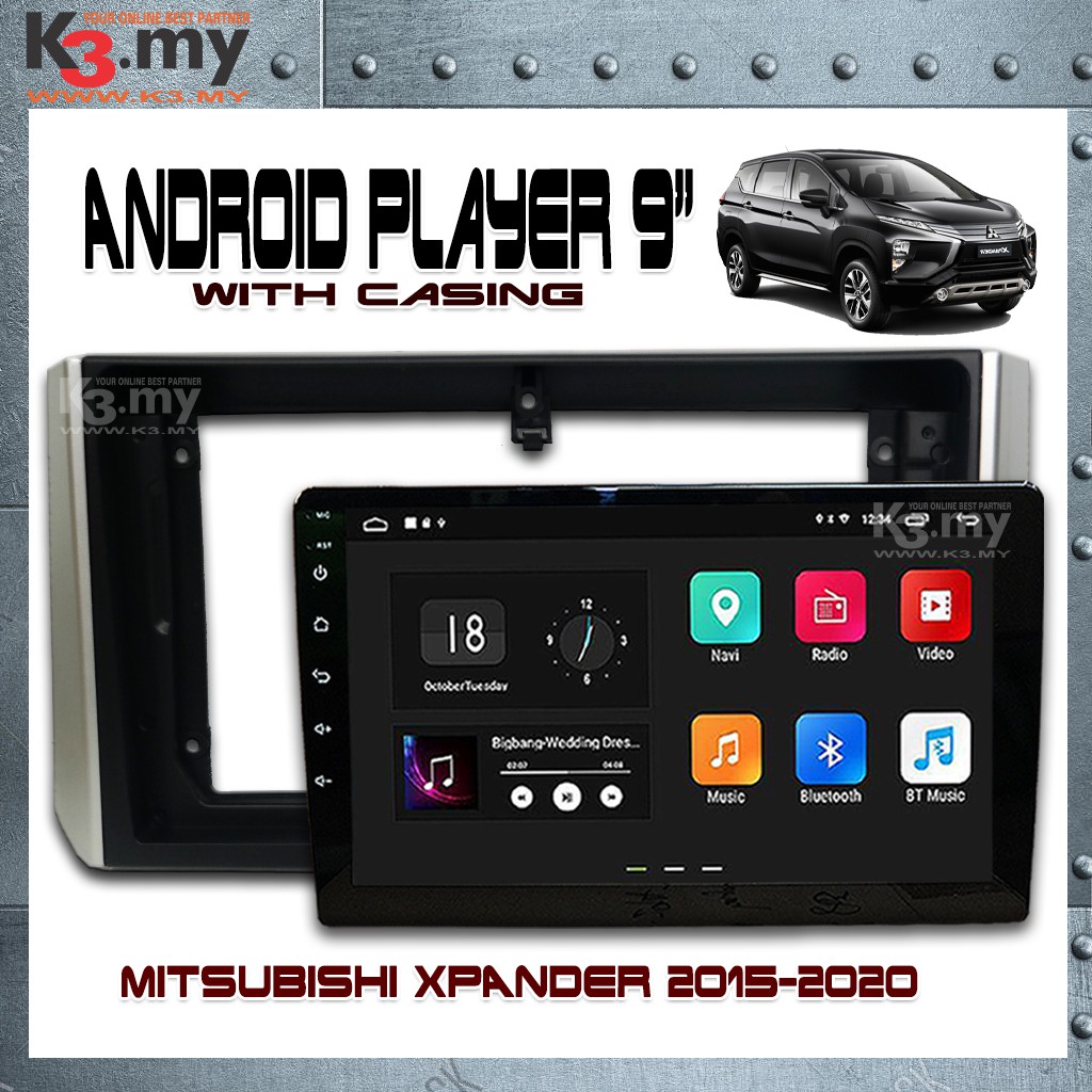 Mitsubishi Xpander 2015-2020 9'' Android Player GPS Waze + Casing (Set ...