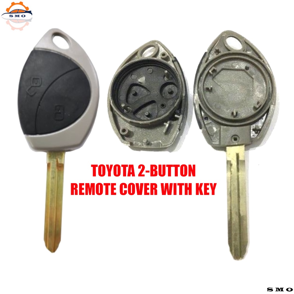 Toyota Car Key Remote Cover 2 Button with Key Hilux Unser Vios Innova ...