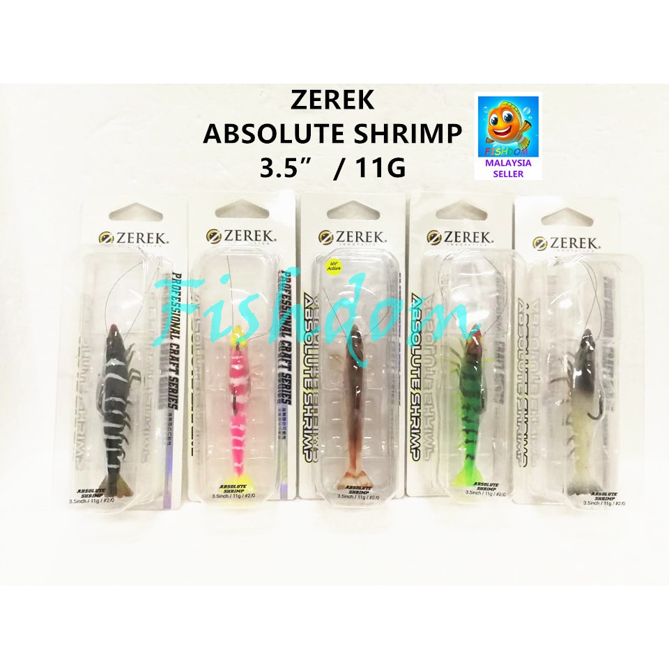 FISHDOM ZEREK ABSOLUTE SHRIMP 3.5” / 11G FISHING LURE | Shopee Malaysia