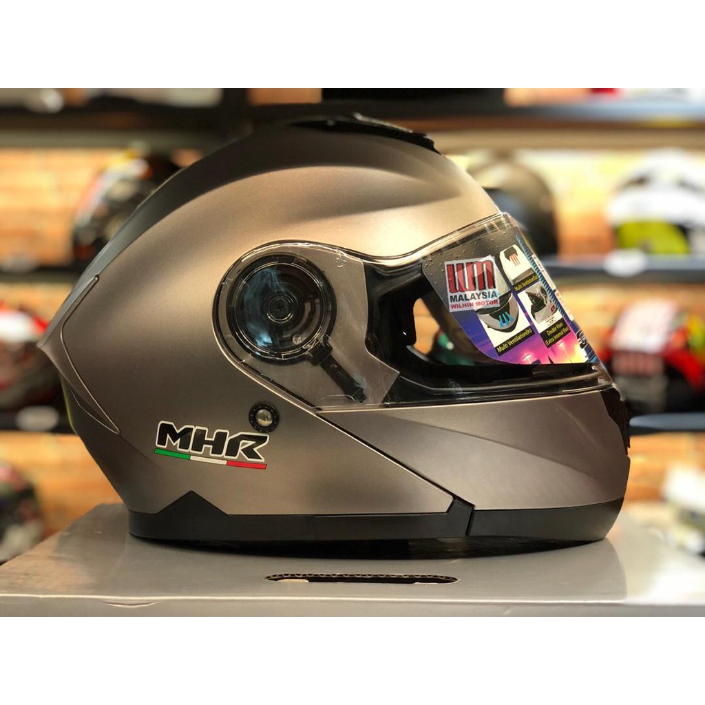 MHR HELMET FLIP UP 926 MATT GREY Shopee Malaysia