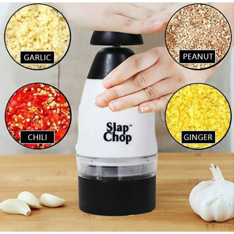 GARLIC ONION CHOPPER CUTTER SLAP CHOP VEGETABLE CHOPPER TOMATO SHREDDER ...