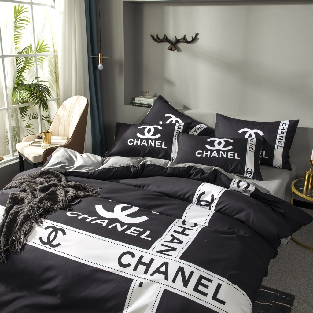 New Luxury Chanel Bedding Sets Shopee Malaysia