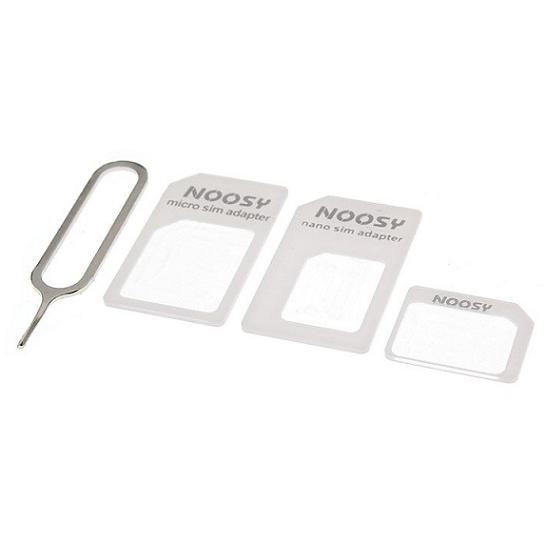 [LOCAL] 4 IN 1 NOOSY MICRO SIM CARD NANO SIM ADAPTER (WHITE) | Shopee ...