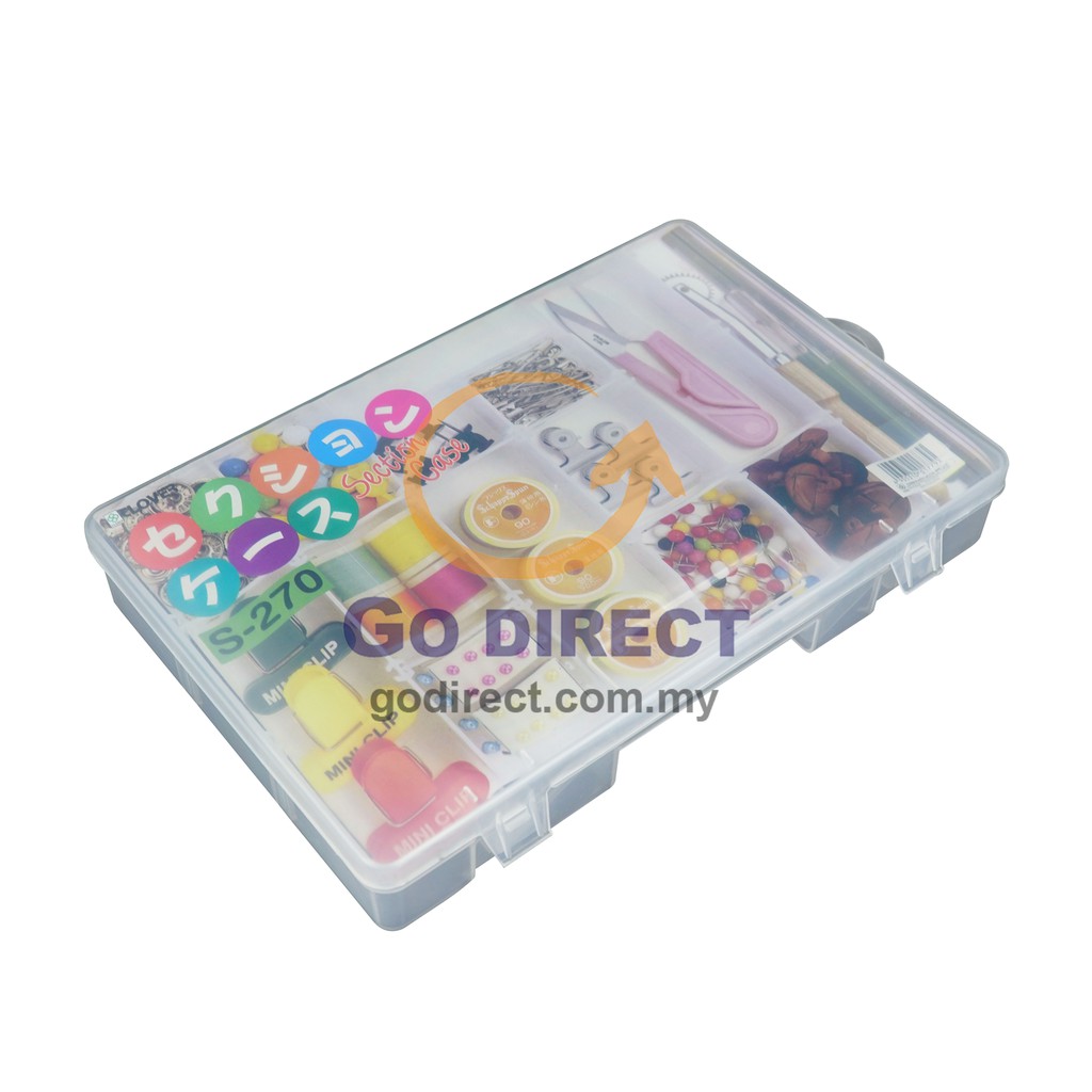 2 X CLOVER 18 Compartments Small Storage Case MultiPurpose Holders ...