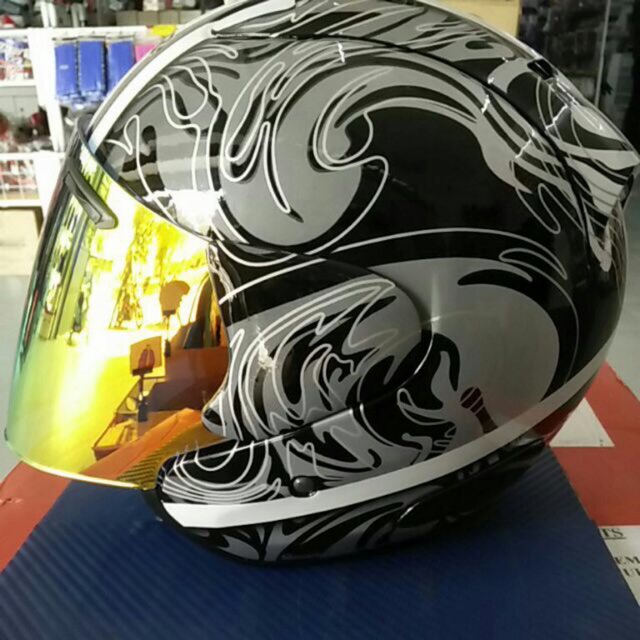 MHR HELMET OF518 RIPTIDE SILVER Open Face | Shopee Malaysia