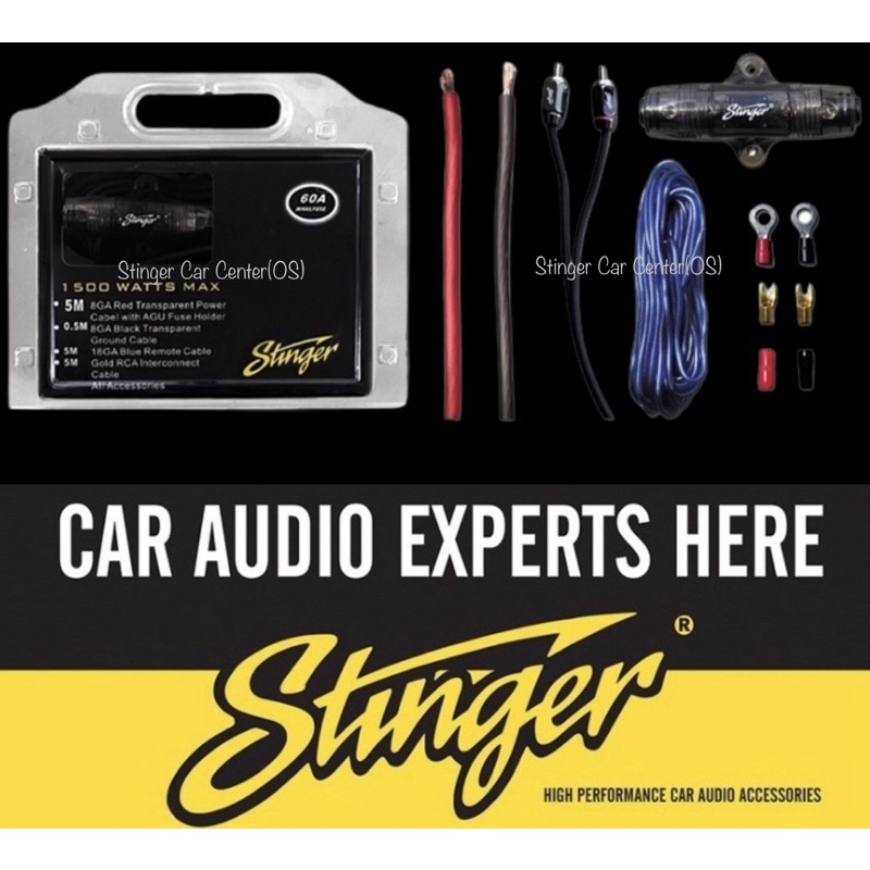🇲🇾 STINGER RCA AUDIO 8GA AMPLIFIER WIRING KIT AMP KIT FOR POWER AMP