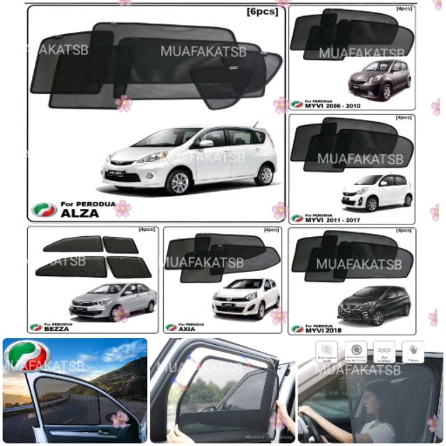 Magnetic Sun Shade Perodua Car Auto Side Window Curtain SUNSHADE AXIA ...