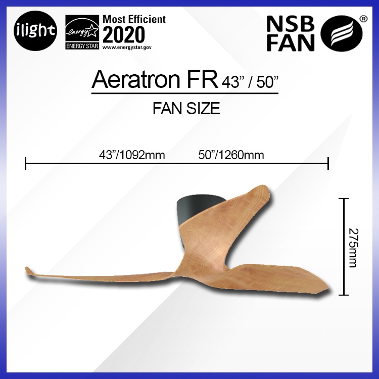 NSB AERATRON FR 43''/50'' 6 SPEED WITH REMOTE CONTROL DC MOTOR DESIGNER ...