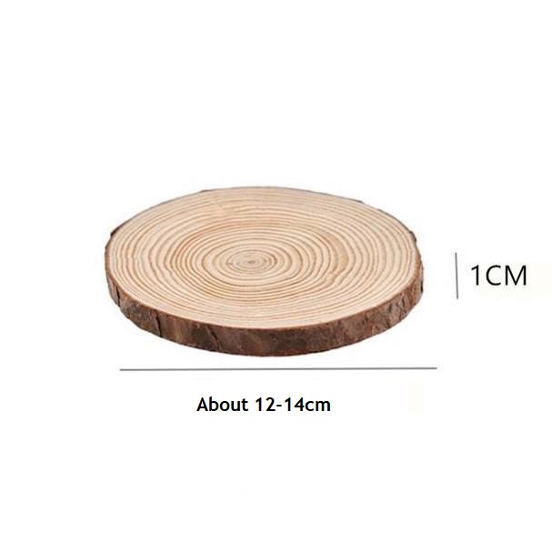 Scented Candle Plate Wood Base Hand Painting Wood Slice Candle Coaster