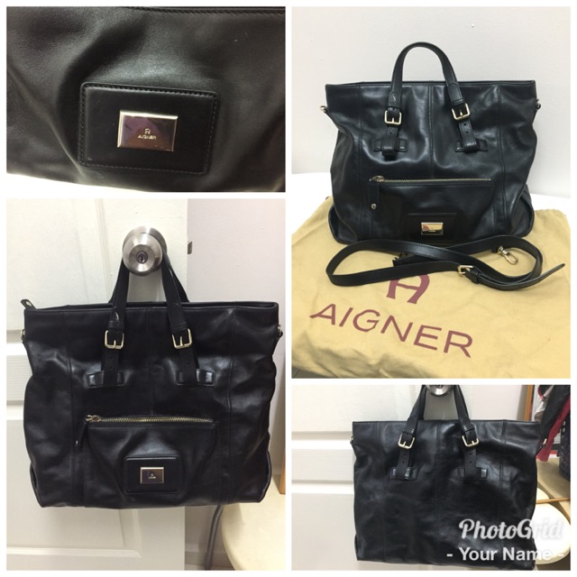 AIGNER leather handbag Shopee Malaysia