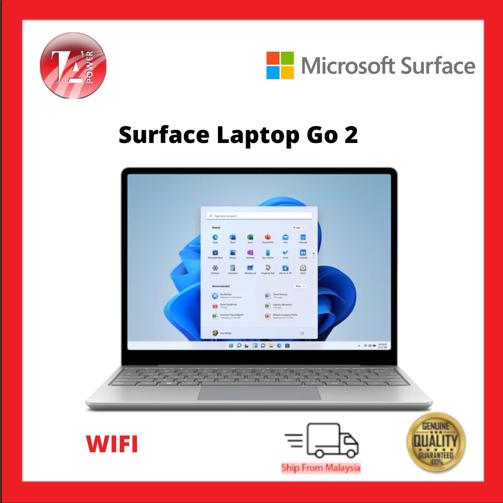 [PRE ORDER] Microsoft Surface Laptop Go 2 (1 year warranty) Lightest