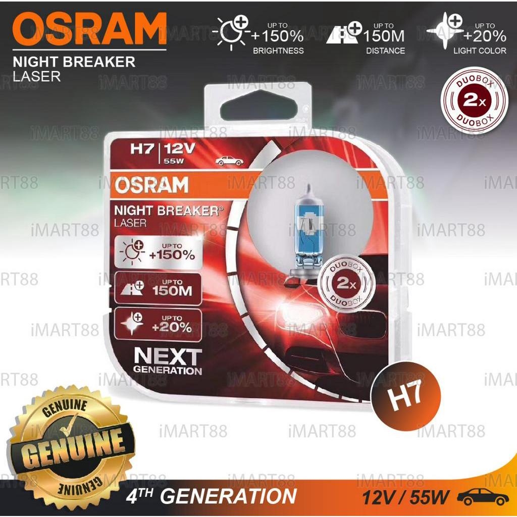 Osram Night Breaker Laser 4th Gen H7 Headlight Fog Lamp Bulb 12V 24V ...