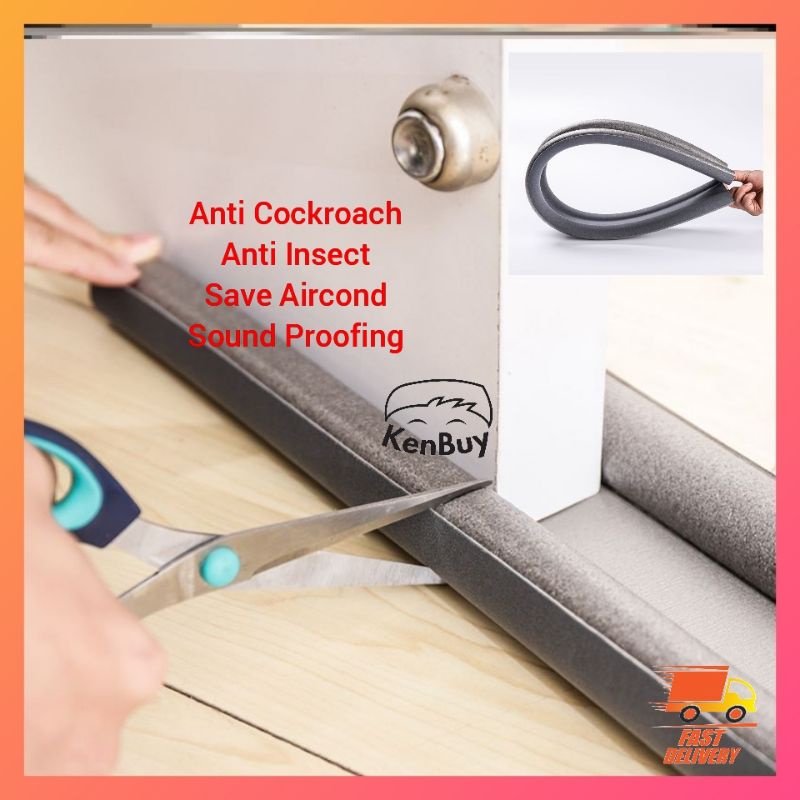 Penutup Jurang Pintu Bilik Soundproof Aircond Proof Flexible Draft