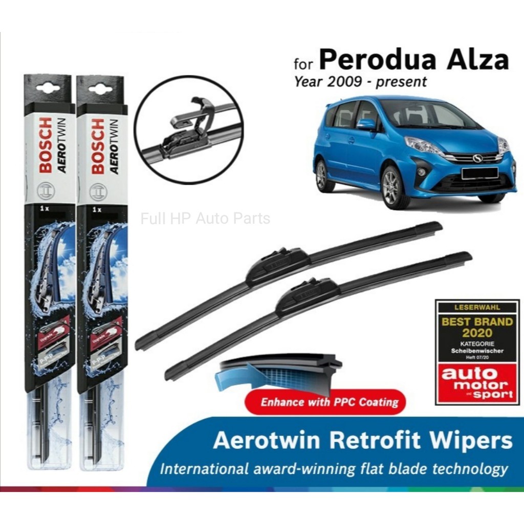 Bosch Aerotwin Retrofit U Hook Wiper Set for Perodua Alza (24"/16 ...