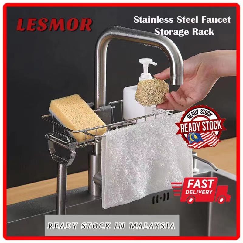 [Ready Stock] Kitchen Stainless Steel Water tap Suspension Storage Rack ...