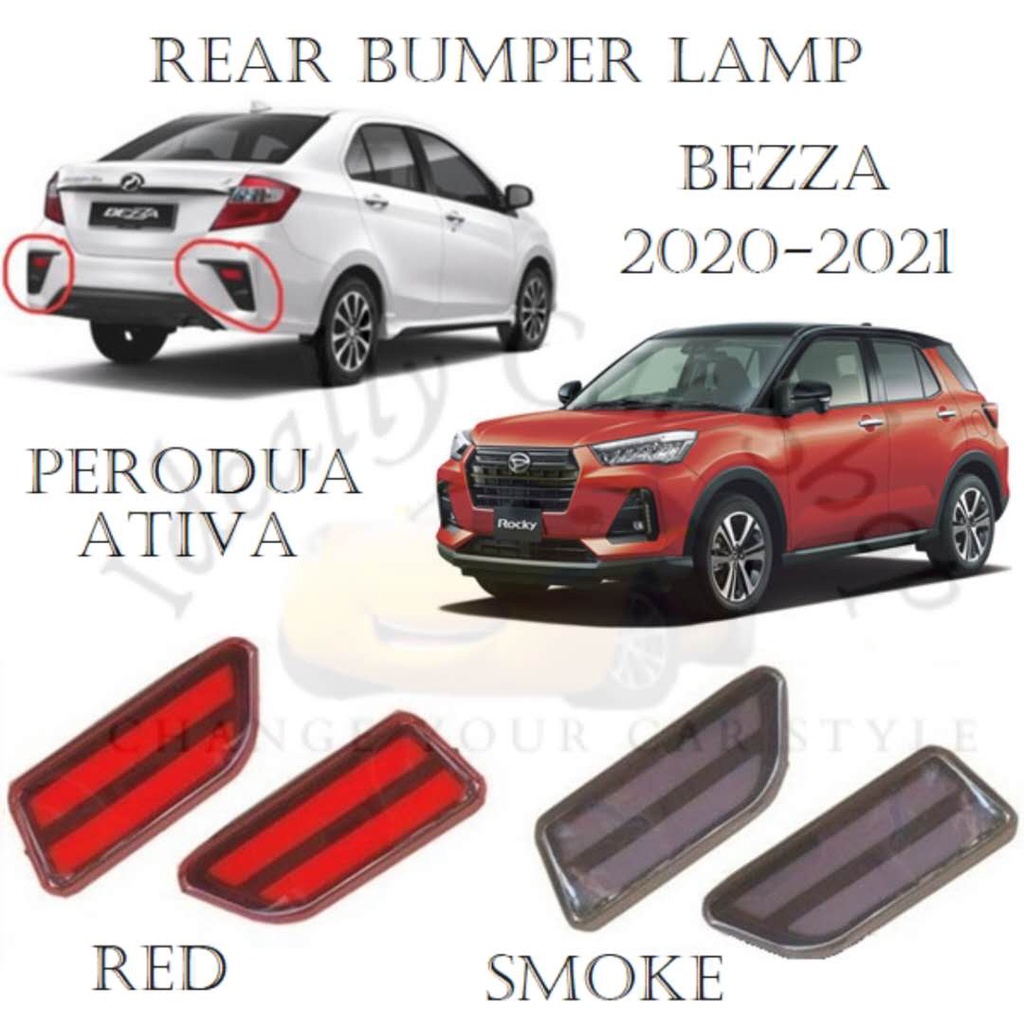 Perodua ALZA ATIVA BEZZA 2020-2022 RUNNING REAR REFLECTOR 2PCS | Shopee ...