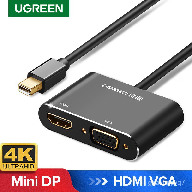 UGREEN 2 in 1 Mini DP to HDMI/VGA Adapter 4K 1080P Mini DP Converter ...