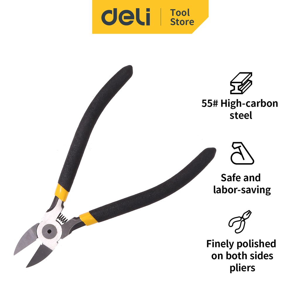 Deli Tools Plastic Cutting Nippers High Carbon Steel Edl