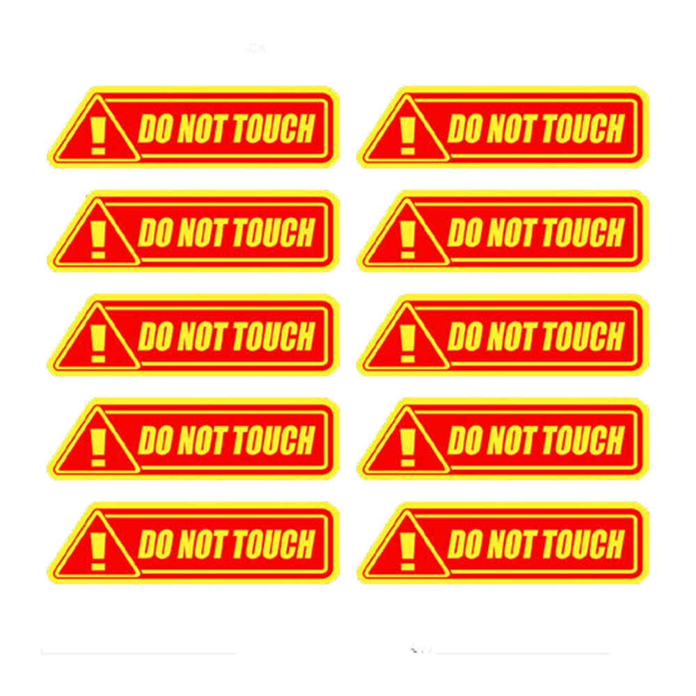 9cmWx2.5cmH 10Pcs Do Not Touch Sticker Warning Caution Tool Sticker ...