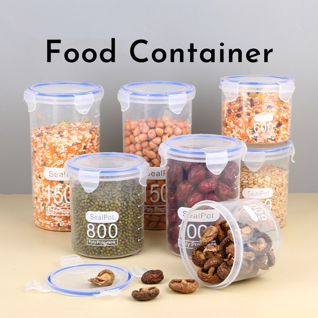 Airtight Container Transparent Food Container Storage Canister ...