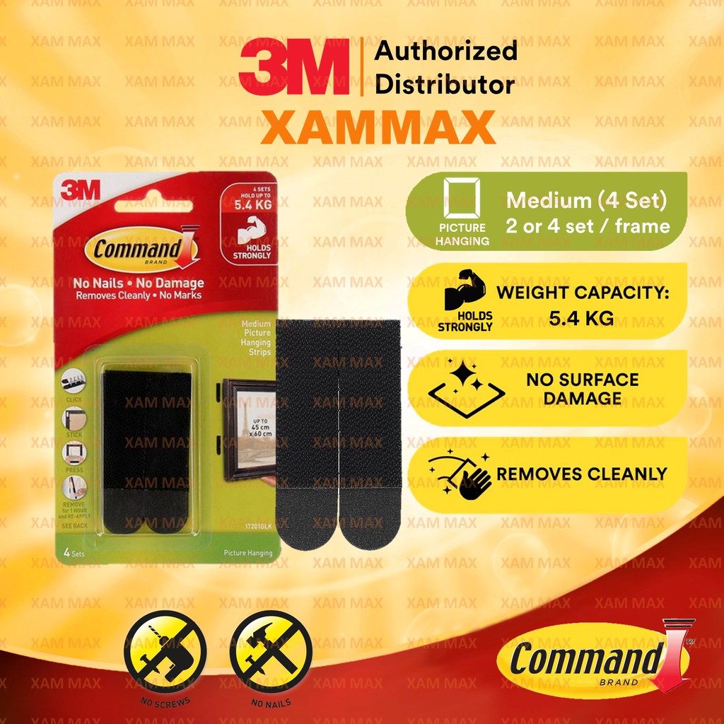 Command 17201 4 Pack Picture Hanging Strips Medium (up To 5.4kg - View #11