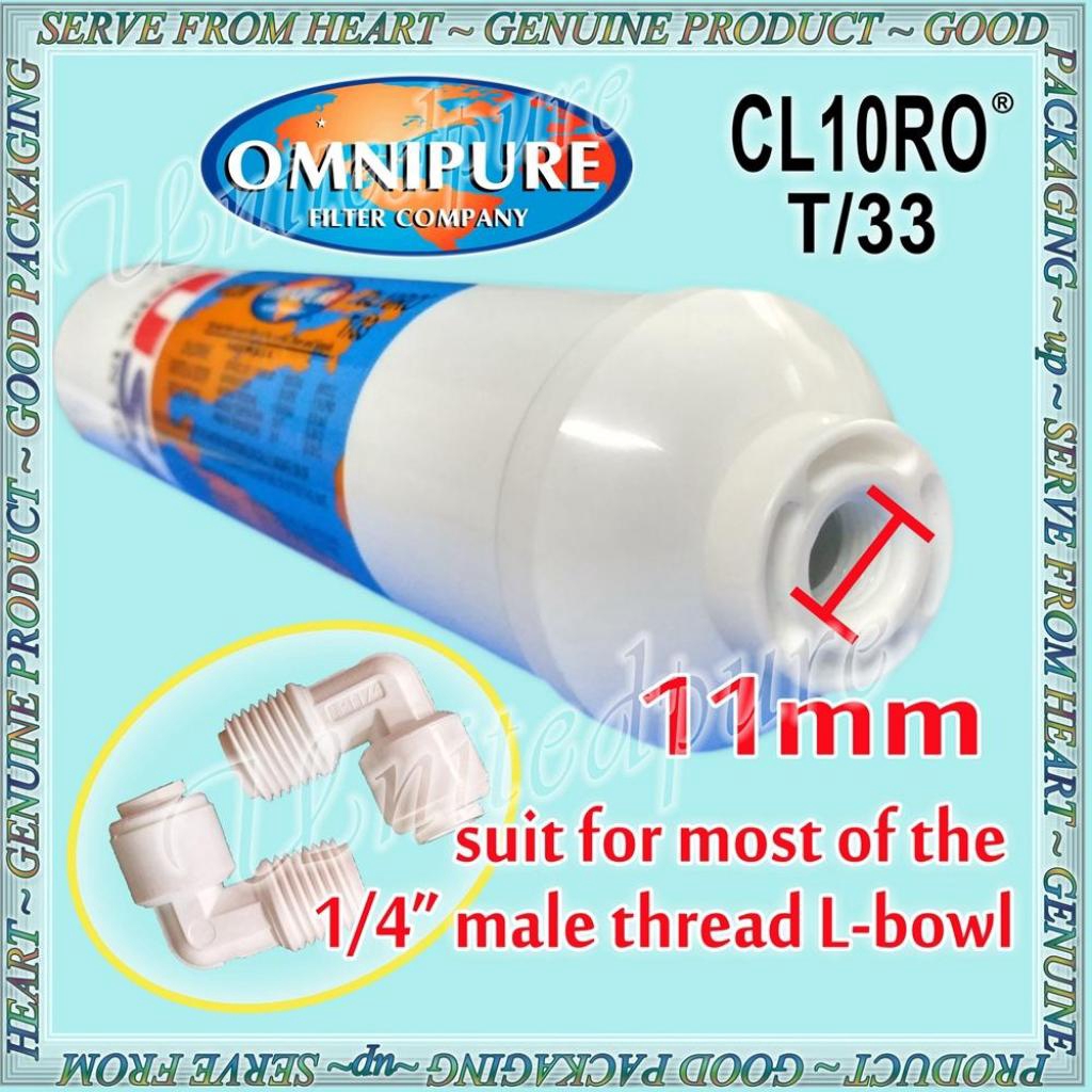 OMNIPURE CL10RO T/33 Chlorine Taste and Odor Reduction #TWIN PACK #made ...
