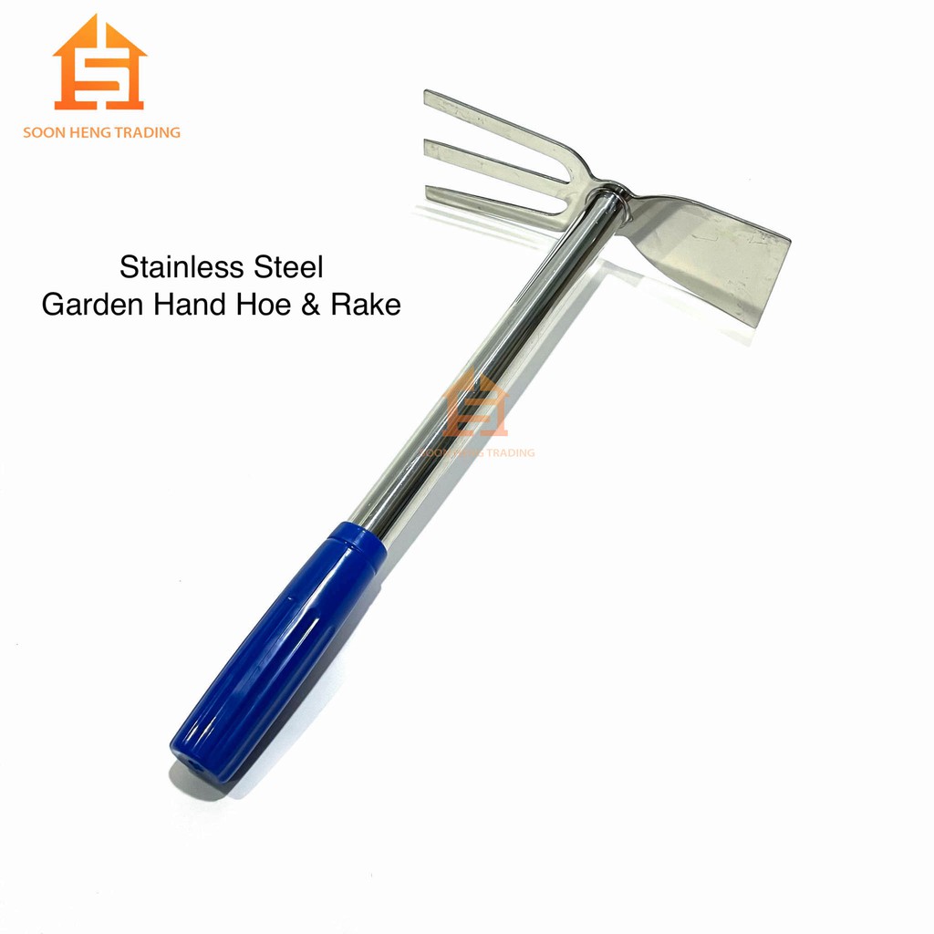 Stainless Steel Garden Hand Hoe & Rake/ 2-way Garden Hoe | Shopee Malaysia