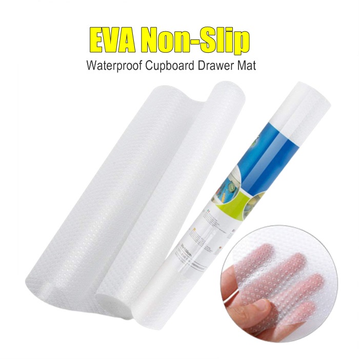 Shelf Liners Transparent Non-Slip Waterproof EVA Cupboard Cabinet
