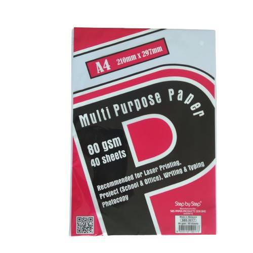 Multi Purpose Paper 80gsm A4 (40 Sheets) Shopee Malaysia