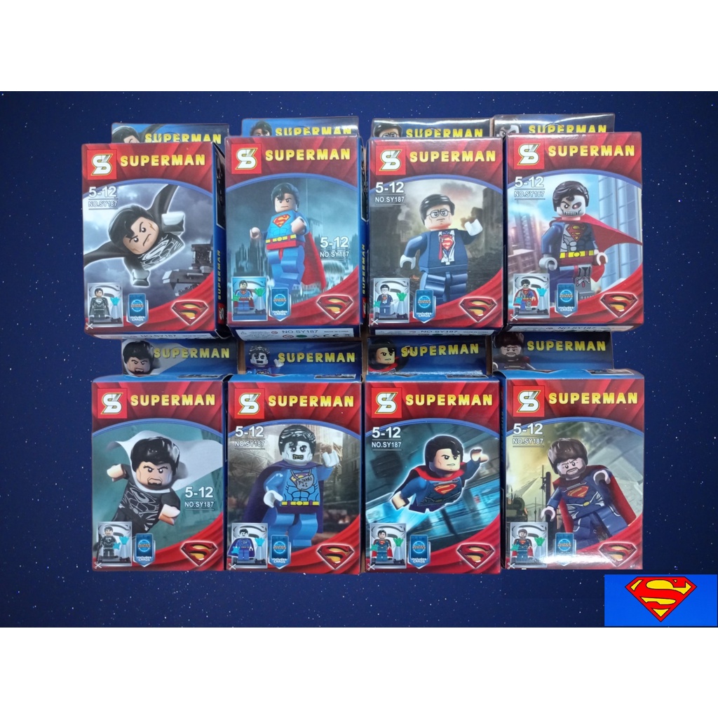 Superhero Superman Series - Superman 8 In 1 Mini Figures Set (READY ...