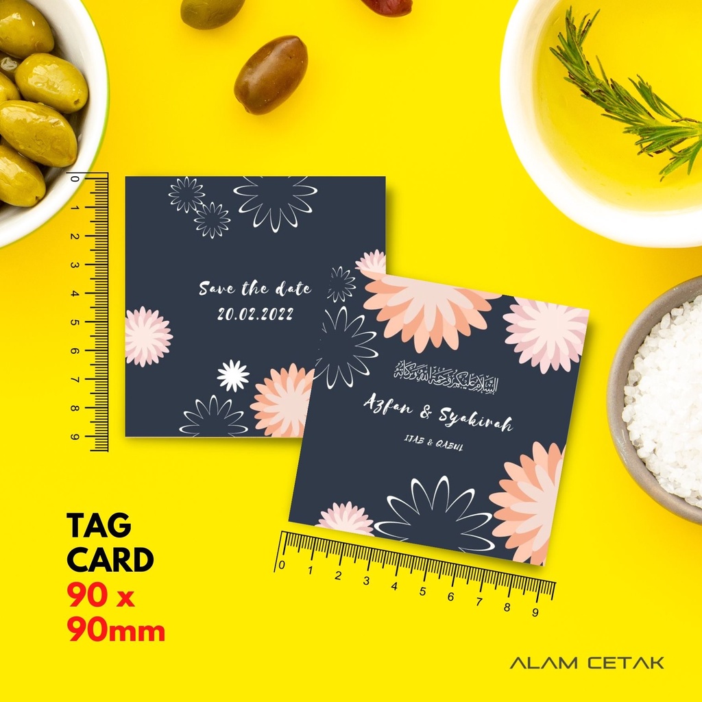 100-1000 pcs WT21 Square Tag Card for Wedding tag / kad kahwin | Shopee ...