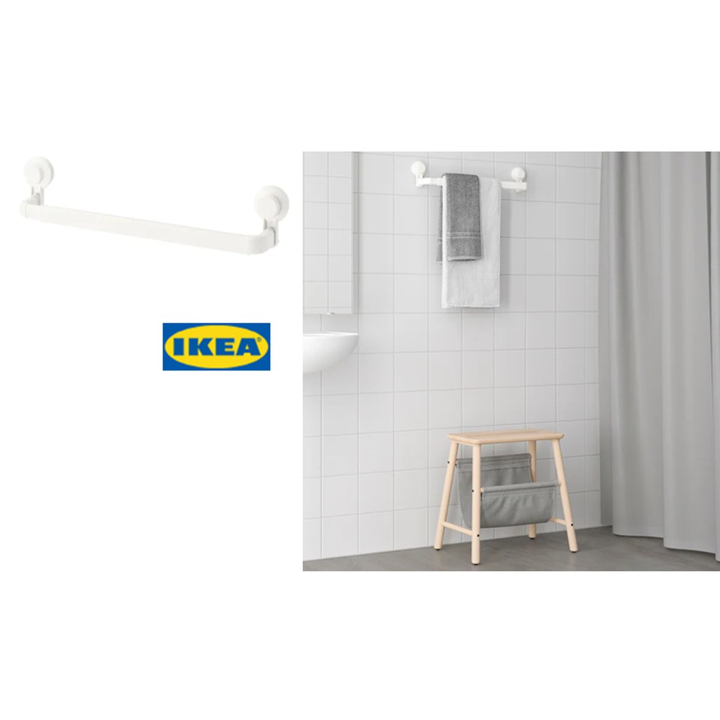 TISKEN Towel rack with suction cup, white - IKEA