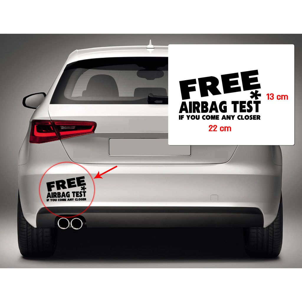 free airbag car sticker bumper sticker body sticker vinyl car sticker