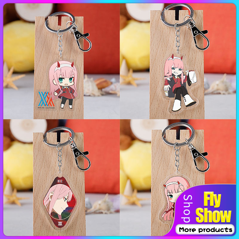 Zero Two Acrylic Keychain, Zero Two Keychain Figure