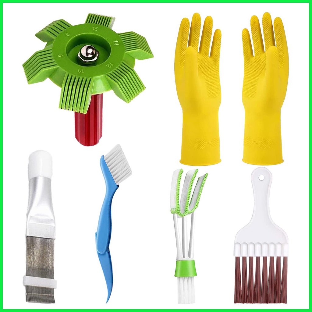 AC Fin Cleaning Brush Fin Comb Tool Set For AC 6 In 1 AC Fin Comb And