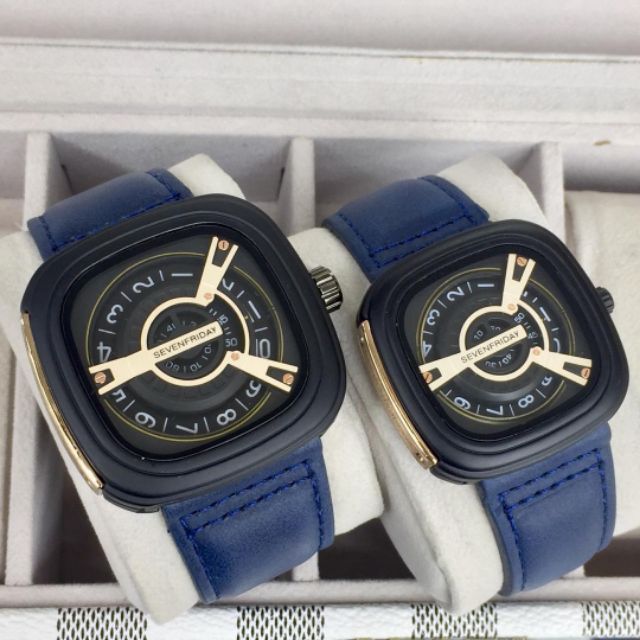 Set couple sevenFriday Watch inc box Shopee Malaysia