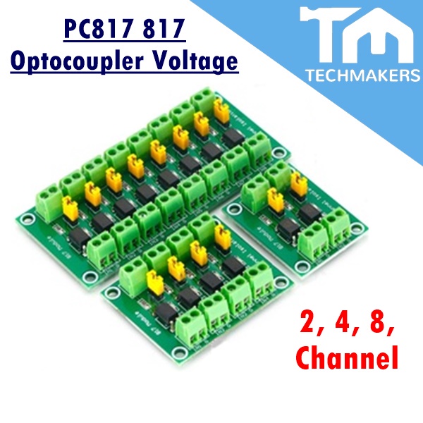 PC817 817 1,2,4,8-Way Optocoupler Voltage Control Switching Module Voltage Isolation Board TechMakers