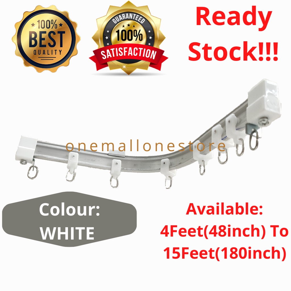 Curve Railing Aluminium Curtain Complete Set / Dibengkokkan Track ...