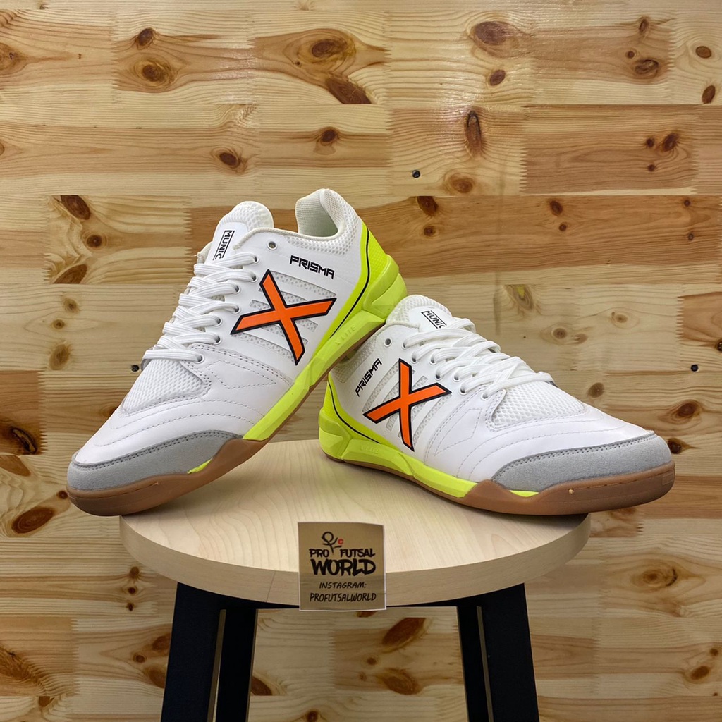 MUNICH PRISMA 12 WHITE GREEN KASUT FUTSAL SHOE (100% ORIGINAL & READY ...