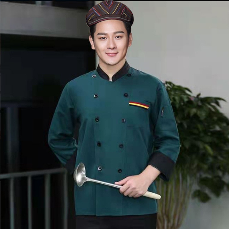 Ready Stock Cotton Chef Uniform Men's Short Sleeve Hotel Western ...