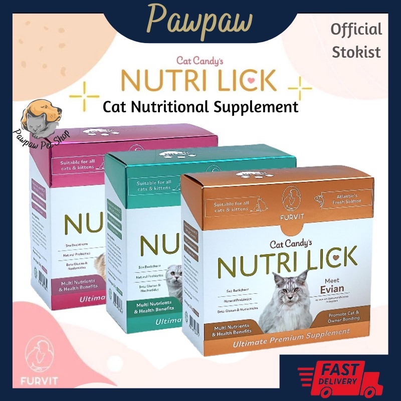 Pawpaw Nutri Lick Pet Cat Vitamin Kucing Multivitamin Supplement Immune